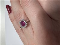 Ring Crivelli Woman in White Gold Rubino 0.54 Ct 88849926 - 88849926